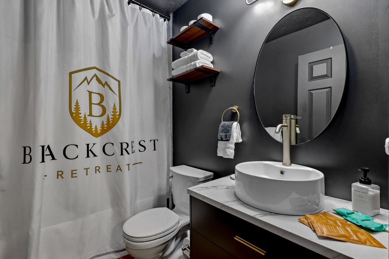 Laundry-level bathroom